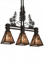 Meyda Blue 186436 - 30" Long Winter Pine Tall Pines 3 Light Island Pendant