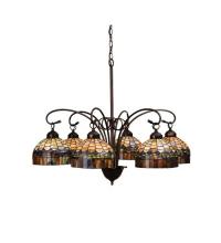 Meyda Blue 18693 - 31"W Tiffany Candice 6 LT Chandelier