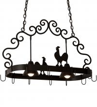 Meyda Blue 199553 - 32" Long Poulet 2 Light Pot Rack