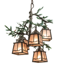 Meyda Blue 211883 - 28" Wide Pine Branch Valley View 5 Light Chandelier