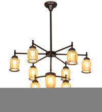 Meyda Blue 221336 - 32" Wide Revival Favrile 9 Light Chandelier