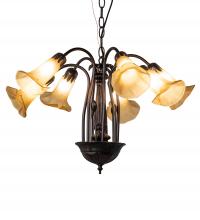 Meyda Blue 236538 - 26" Wide Tiffany Pond Lily 7 Light Chandelier