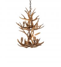 Meyda Blue 240289 - 20" Wide Antlers 6 Light Two Tier Chandelier