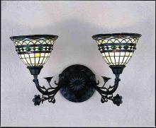 Meyda Blue 27394 - 21"W Tiffany Roman 2 LT Wall Sconce.613