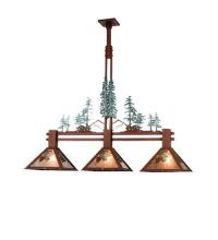 Meyda Blue 29365 - 45"L Winter Pine Tall Pines 3 LT Island Pendant