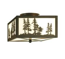 Meyda Blue 67341 - 10"Sq Tall Pines Flushmount