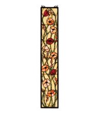 Meyda Blue 73266 - 7"W X 37"H Poppy Stained Glass Window