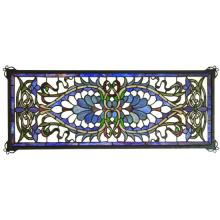 Meyda Blue 78104 - 29"W X 11"H Antoinette Transom Stained Glass Window