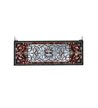 Meyda Blue 98059 - 28"W X 10"H Versaille Transom Stained Glass Window