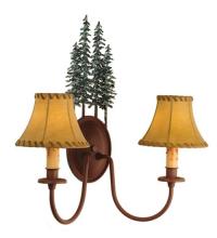 Meyda Blue 98727 - 14.5"W Tall Pines 2 LT Wall Sconce