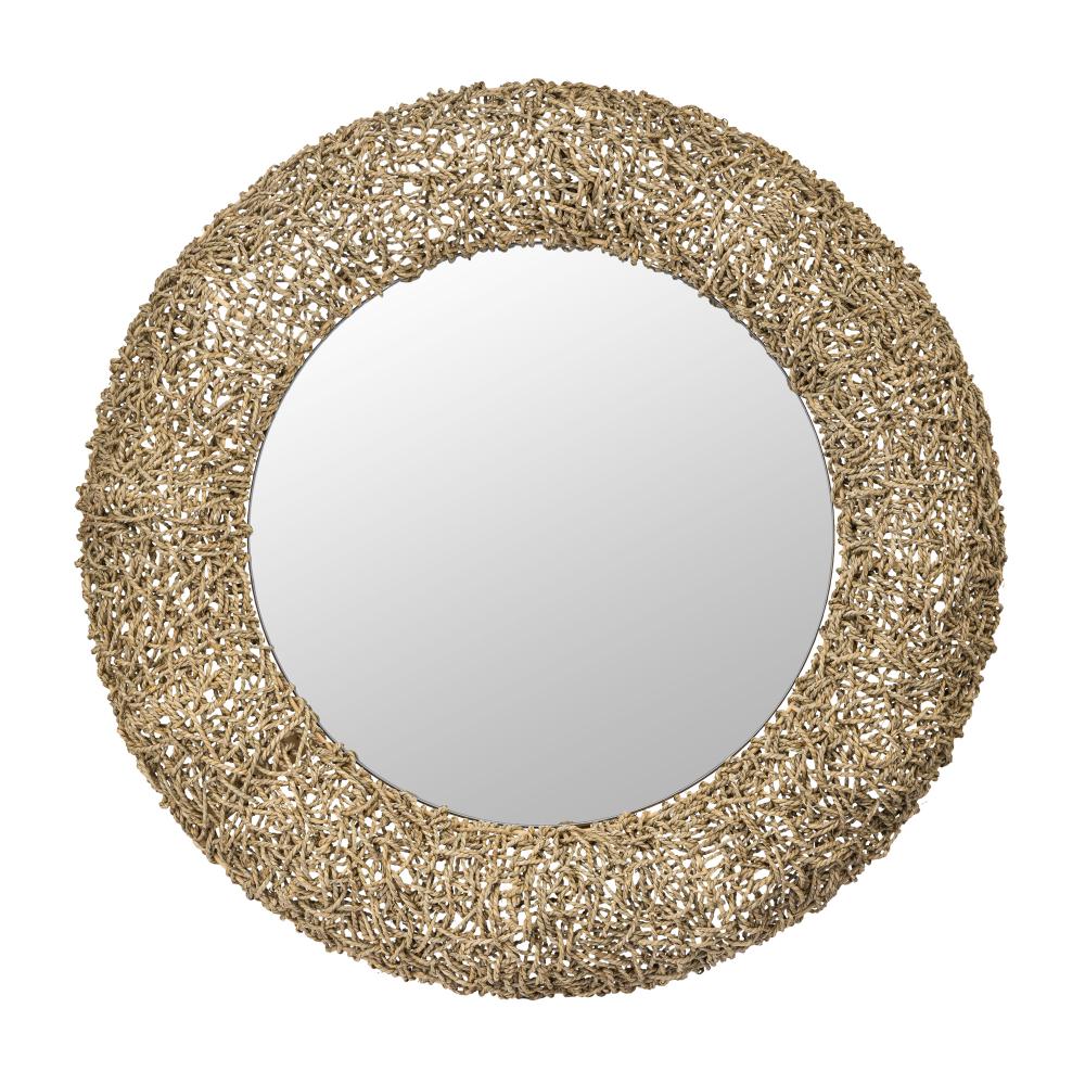 Tangled 33-in Wall Mirror - Natural Rope