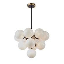 Artcraft AC11872SW - Gem Collection 13-Light Chandelier Black and Brushed Brass