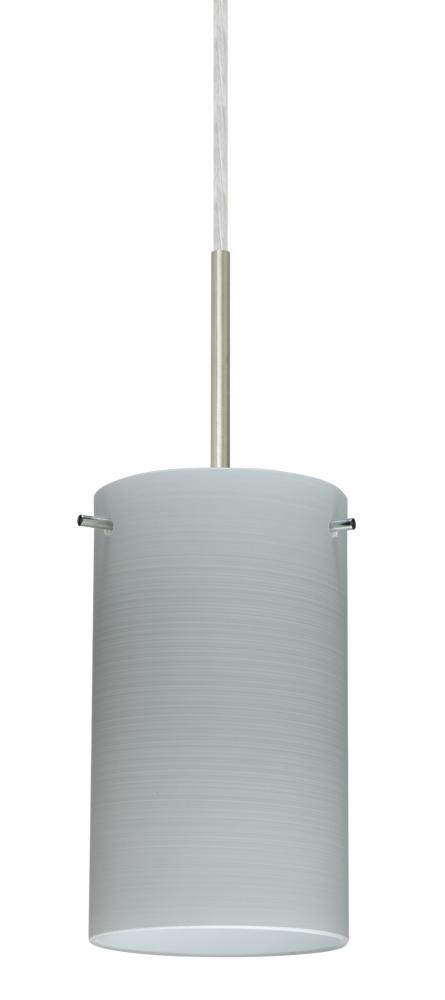 Besa Stilo 7 Pendant Satin Nickel Chalk 1x50W Candelabra