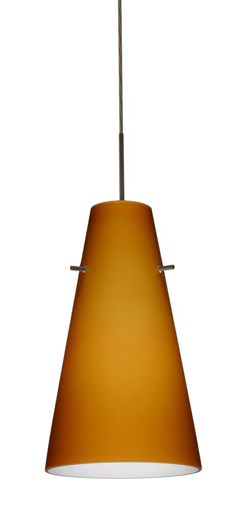 Besa Cierro LED Pendant Amber Matte Bronze 1x9W LED