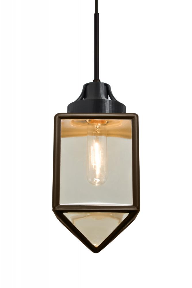 Besa, Bravo Cord Pendant, Bronze/Gold Bubble, Black Finish, 1x60W Medium Base