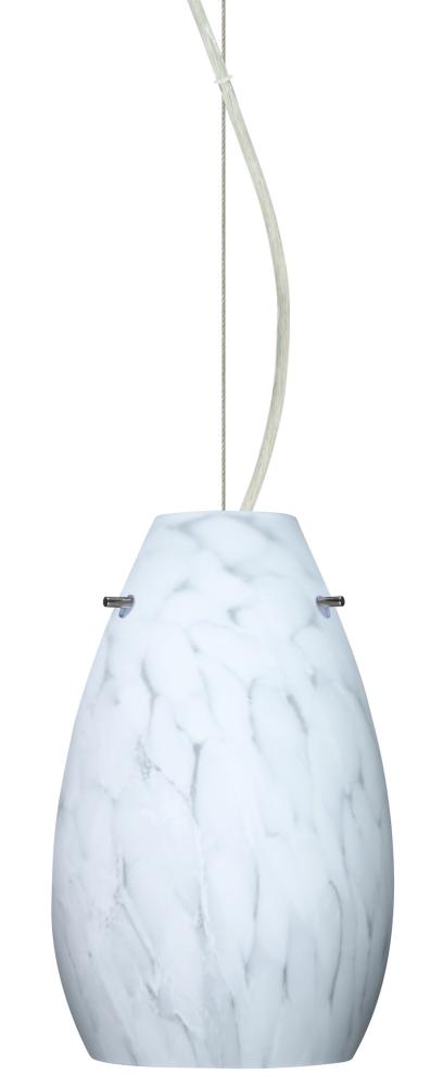 Besa Pera 9 LED Pendant Carrera Satin Nickel 1x9W LED