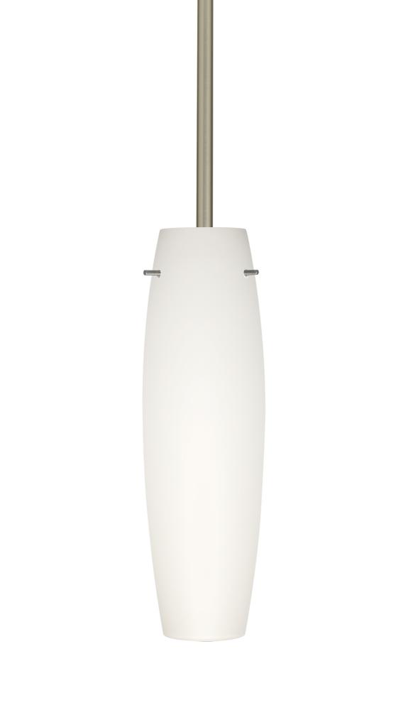 Besa Tu Tu Stem Pendant Satin Nickel Opal Matte 1x5W LED