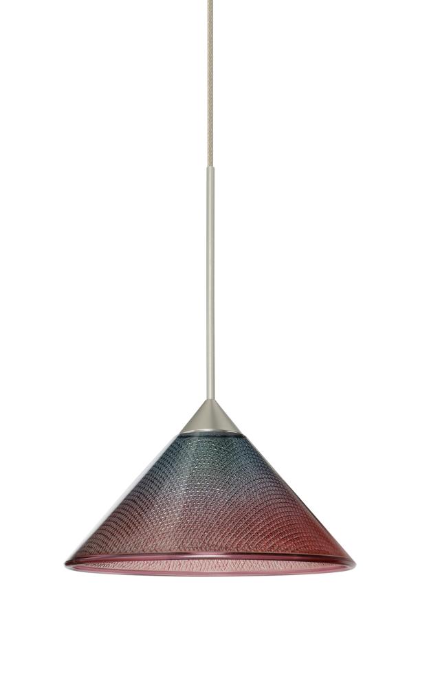 Besa Pendant Kona Satin Nickel Bi-Color 1x5W LED