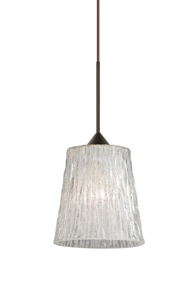 Besa Pendant Nico 4 Bronze Stone Glitter 1x5W LED