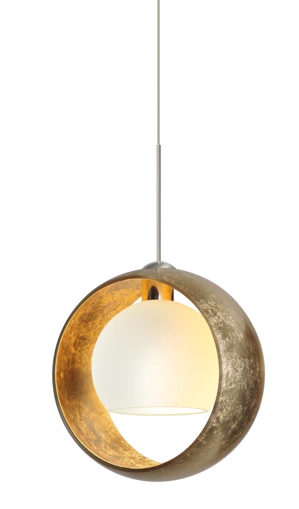 Besa Pendant Pogo Satin Nickel Gold/Inner Gold 1x35W Halogen