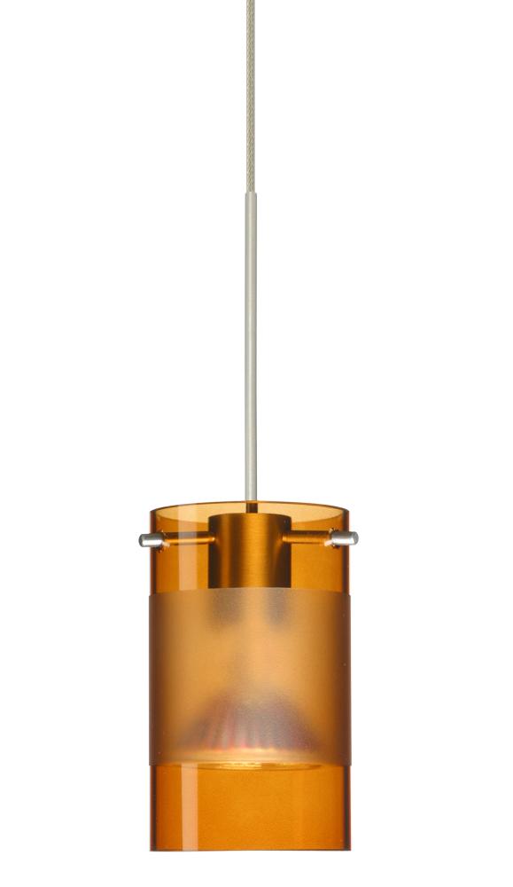 Besa Pendant Scope Satin Nickel Armagnac/Frost 1x5W LED Mr16