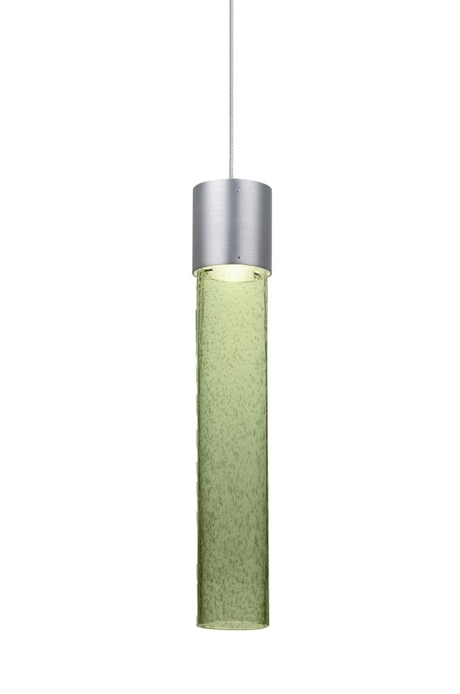 Besa, Wanda 12 Cord Pendant, Moss Bubble, Satin Nickel Finish, 1x3W LED