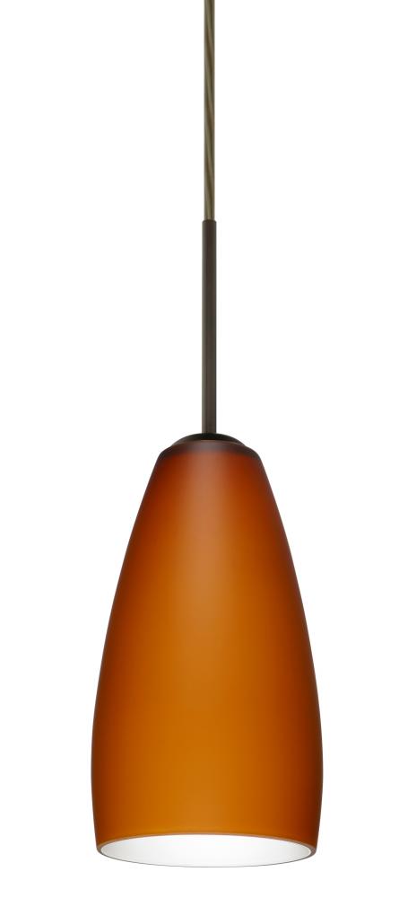 Besa Pendant Chrissy Bronze Amber Matte 1x50W B10 Med