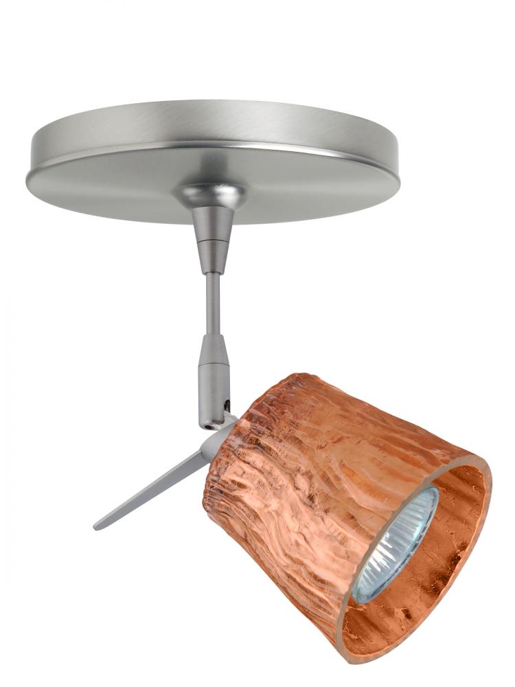 Besa Spotlight Nico 3 Satin Nickel Stone Copper Foil 1x50W Halogen Mr16