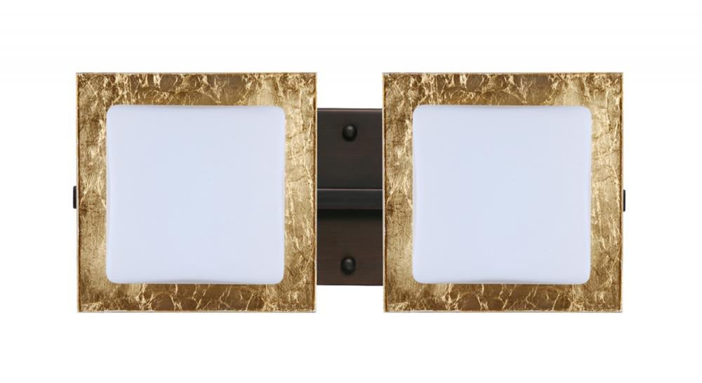 Besa Wall Alex Bronze Opal/Gold Foil 2x5W LED