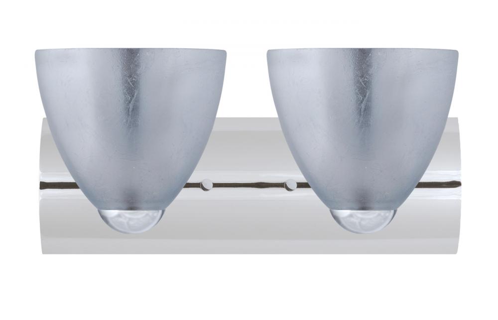 Besa Sasha II Wall 2WZ Silver Foil Polished Nickel 2x75W A19