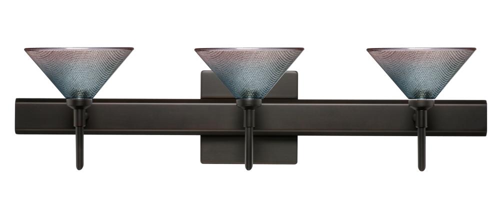 Besa Wall With SQ Canopy Kona Bronze Bi-Color 3x5W LED