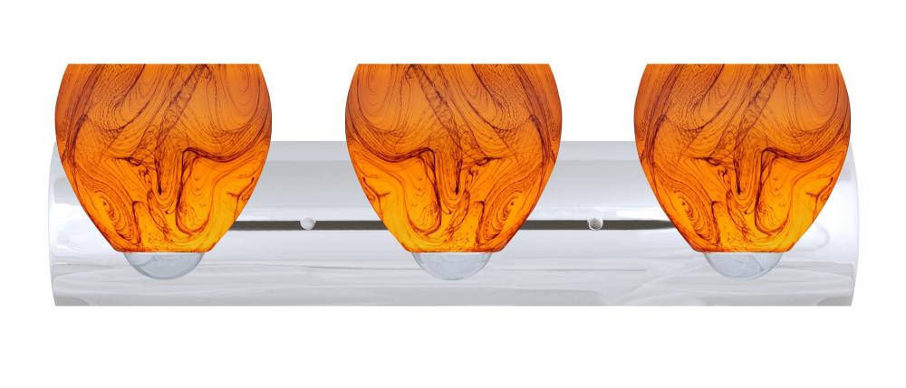 Besa Wall Bolla Chrome Habanero 3x9W LED