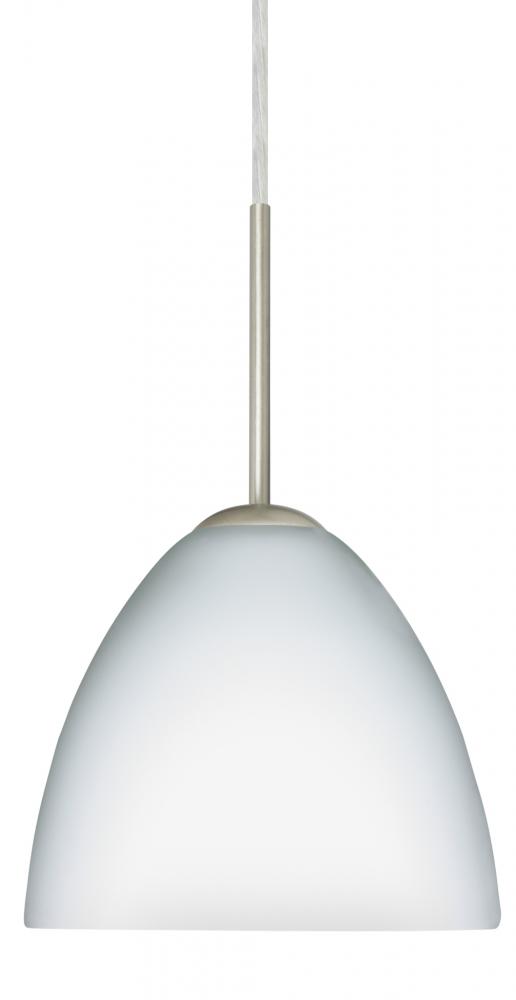 Besa Sasha Pendant For Multiport Canopy Satin Nickel Opal Matte 1x50W Candelabra