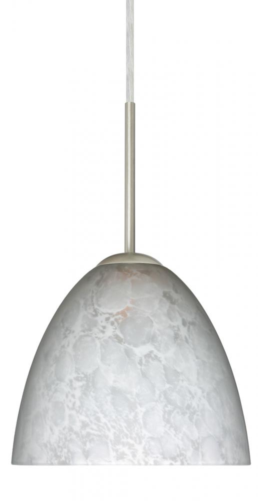 Besa Sasha LED Pendant For Multiport Canopy B Carrera Satin Nickel 1x9W LED