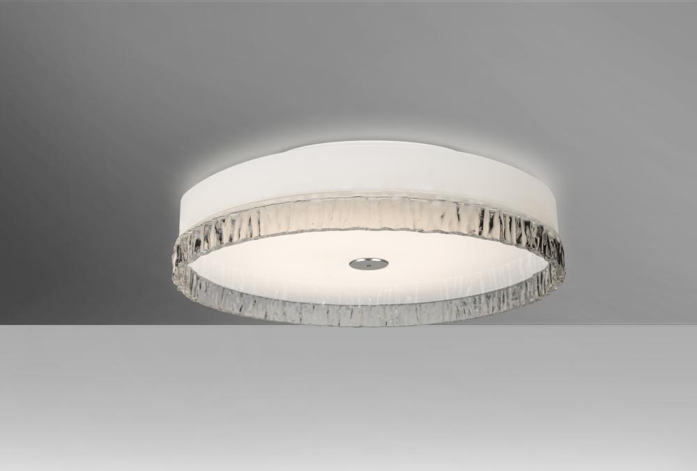 Besa, Paco 12 Ceiling, Opal/Smoke Stone,  Finish, 2x40W Halogen