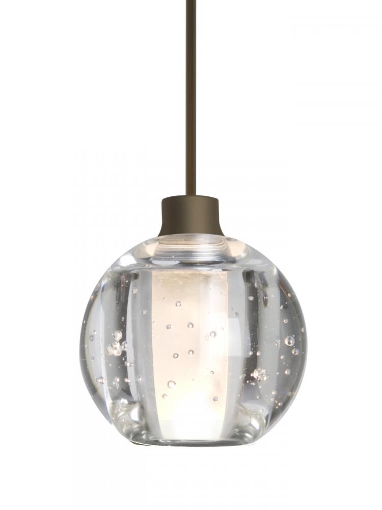 Besa, Boca 5 Cord Pendant For Multiport Canopies, Clear Bubble, Bronze Finish, 1x35W