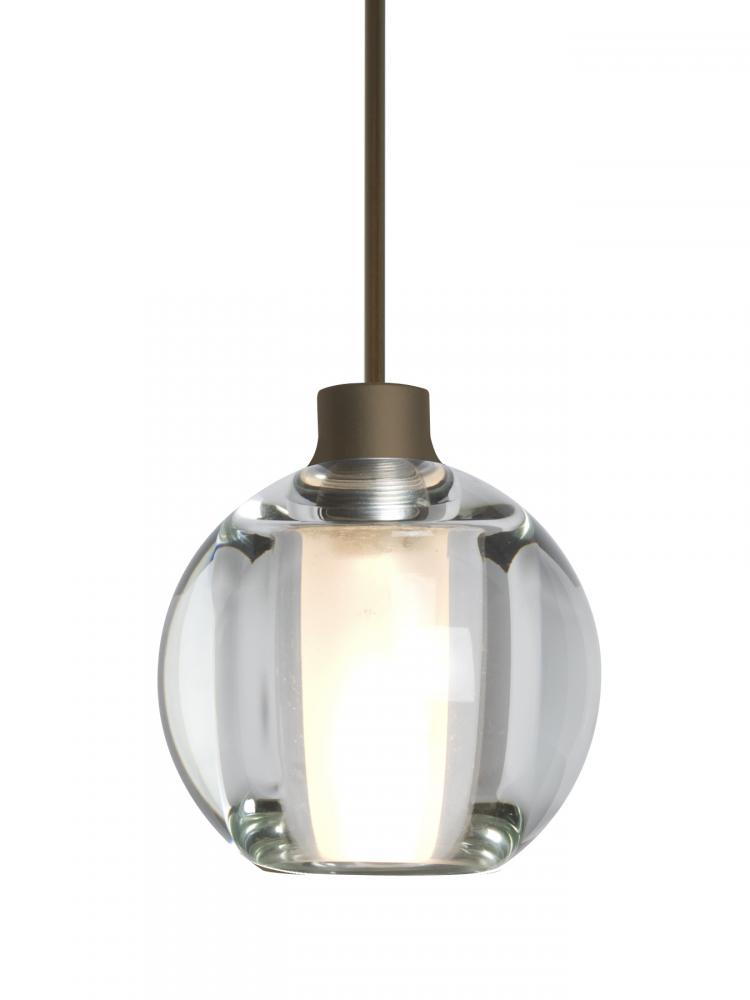 Besa, Boca 5 Cord Pendant For Multiport Canopies, Clear, Bronze Finish, 1x35W Halogen