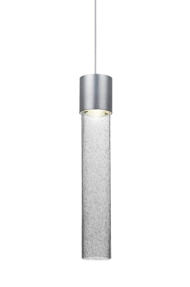 Besa, Wanda 12 Cord Pendant For Multiport Canopy, Clear Bubble, Satin Nickel Finish,