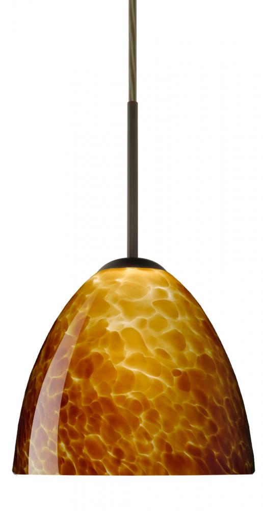 Besa Sasha Pendant Bronze Amber Cloud 1x40W Halogen