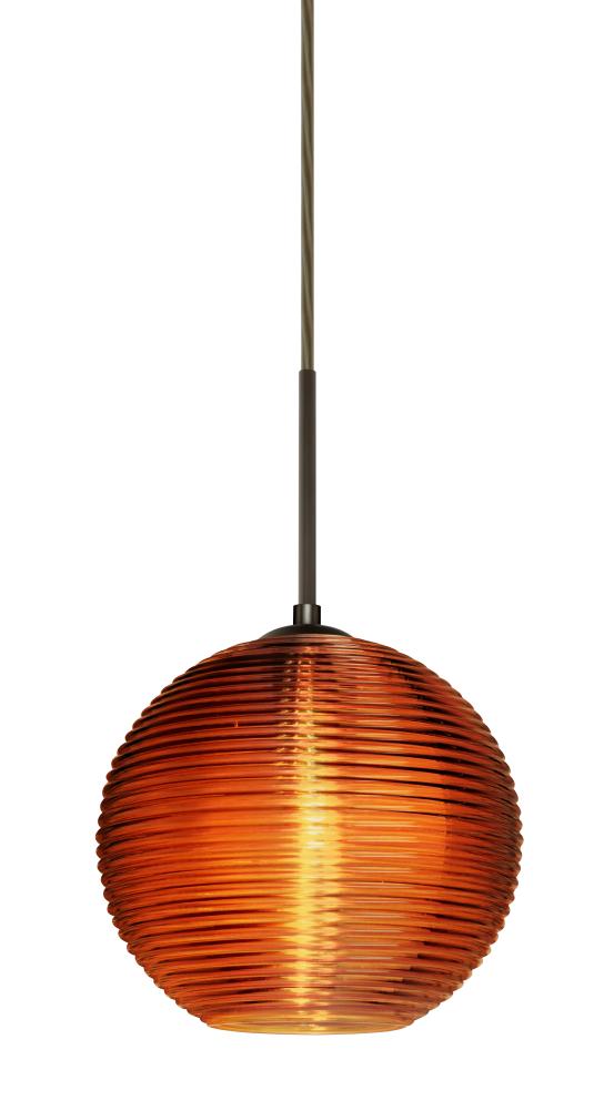 Besa Kristall 8 Pendant Bronze Amber 1x9W LED