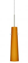 Besa Lighting 1BC-567480-HAL-SN - Besa Camino Pendant Satin Nickel Amber Matte 1x40W Halogen