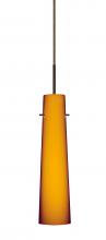 Besa Lighting 1BT-567480-HAL-BR - Besa Camino Pendant Bronze Amber Matte 1x40W Halogen