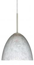 Besa Lighting 1BT-757219-LED-SN - Besa Sasha LED Pendant 1Bt Carrera Satin Nickel 1x9W LED