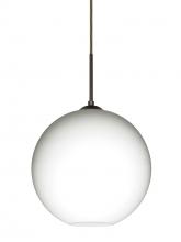 Besa Lighting 1JC-COCO1207-LED-BR - Besa Coco 12 Pendant, Opal Matte, Bronze Finish, 1x9W LED