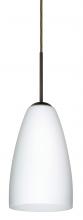 Besa Lighting 1JT-151107-LED-BR - Besa Riva 9 LED Pendant Opal Matte Bronze 1x9W LED