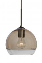 Besa Lighting 1JT-ALLY8SM-BR - Besa, Ally 8 Cord Pendant, Smoke/Clear, Bronze Finish, 1x60W Medium Base