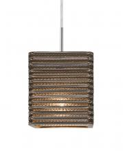 Besa Lighting 1JT-KIRK6-LED-SN - Besa, Kirk 6 Cord Pendant, Satin Nickel Finish, 1x9W LED