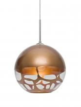 Besa Lighting 1JT-ROCKYCP-SN - Besa, Rocky Cord Pendant, Copper, Satin Nickel Finish, 1x60W Medium Base