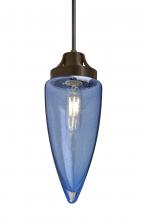 Besa Lighting 1JT-SULUBL-EDIL-BR - Besa, Sulu Cord Pendant, Blue Bubble, Bronze Finish, 1x4W LED Filament