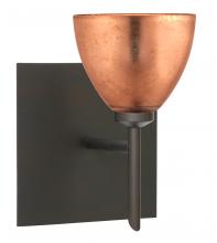 Besa Lighting 1SW-1758CF-LED-BR-SQ - Besa Divi Wall With SQ Canopy 1SW Copper Foil Bronze 1x5W LED